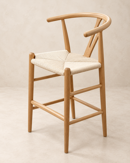 Wooden Barstool - Natural