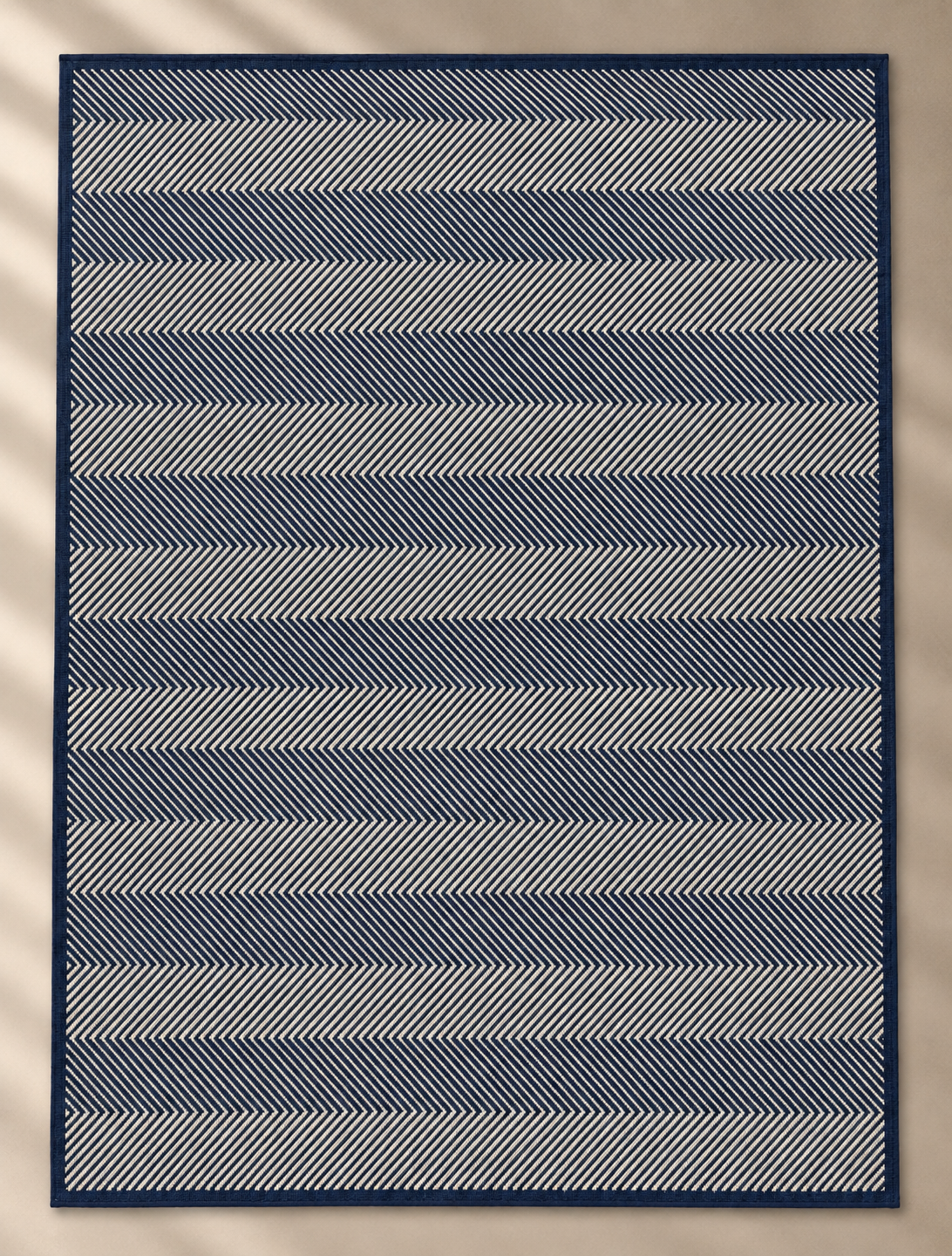 Indoor/Outdoor ZigZag Rug Navy - 160x230