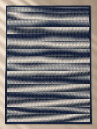 Indoor/Outdoor ZigZag Rug Navy - 160x230