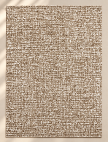 Taupe Wool & Cotton Blend Rug - 300x400