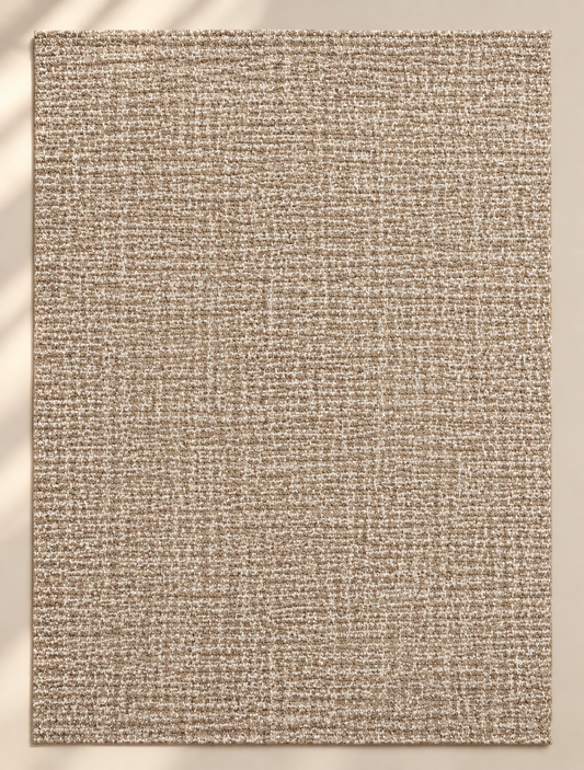 Taupe Wool & Cotton Blend Rug - 300x400