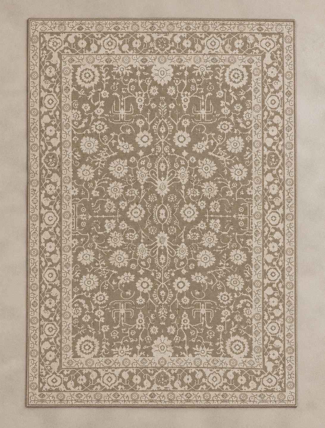 Neutral & Beige Cotton Rug - 120x180