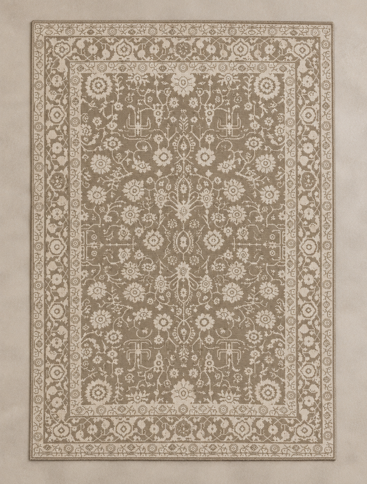 Neutral & Beige Cotton Rug - 120x180