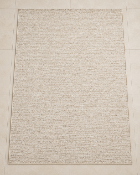 Wool & Cotton Blend Rug Natural - 300x400