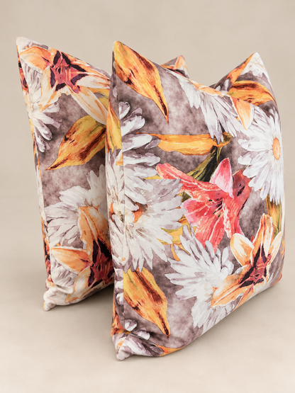 Watercolour Floral Scatter Cushion Cover - 60x60