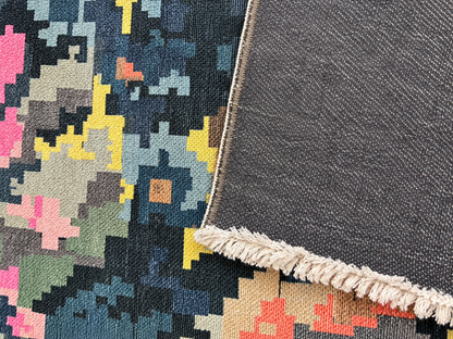 Eve Vintage Floral Rug Charcoal & Multi - 160x230