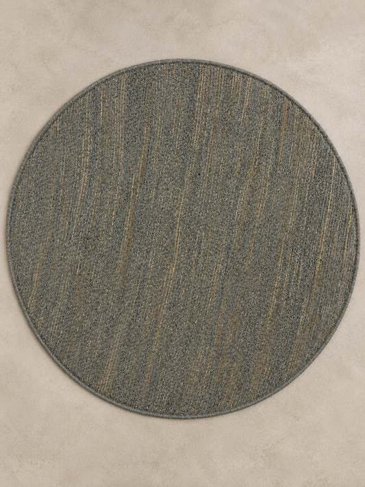 Handwoven Jute & Wool Round Rug - 200cm Diameter