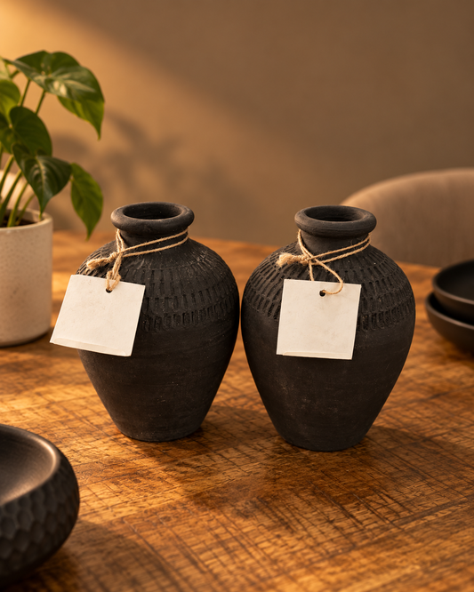 Engraved Terracotta Vase