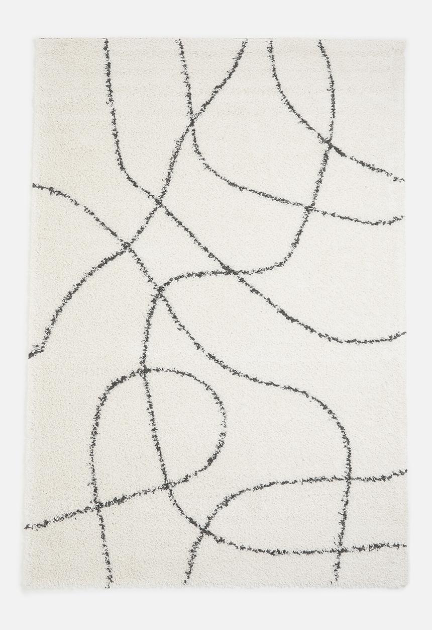 Shaggy Rug Swirl – Natural (200 x 300)