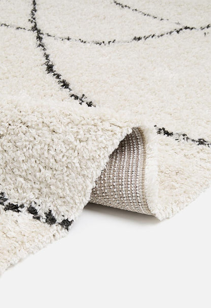 Shaggy Rug Swirl – Natural (200 x 300)