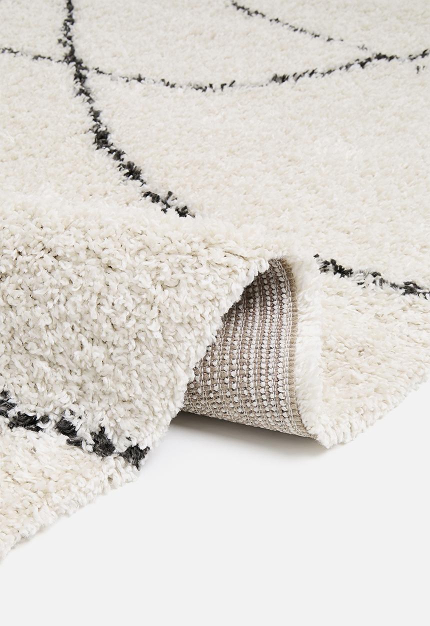 Shaggy Rug Swirl – Natural