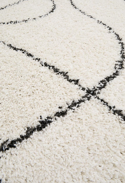 Shaggy Rug Swirl – Natural (200 x 300)