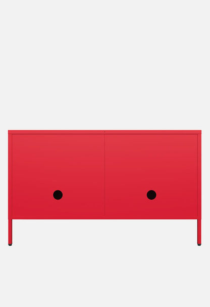 Sugar Cube Media Unit – Red Polka