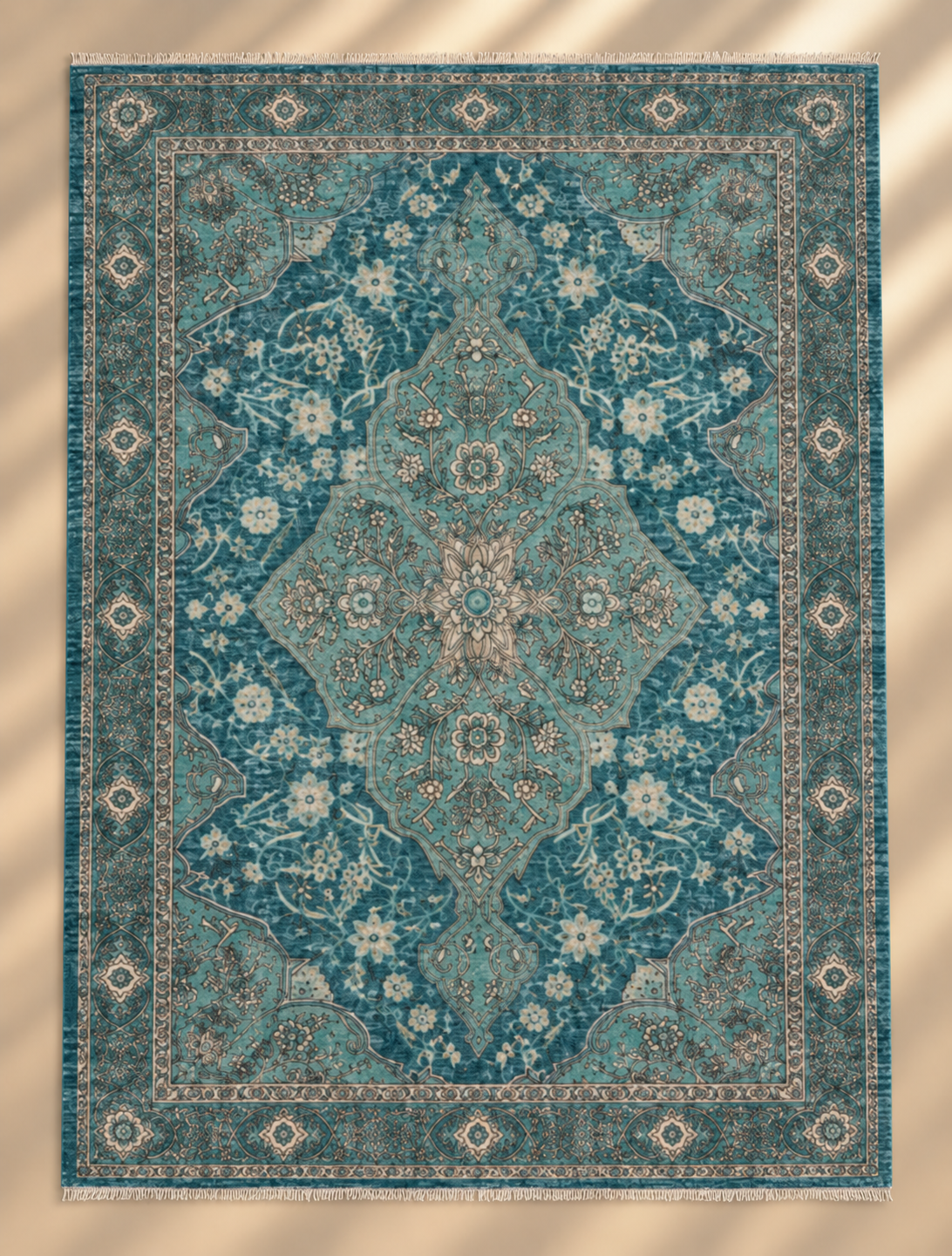 Teal Persian Rug - 160x230