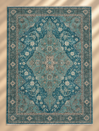 Teal Persian Rug - 160x230