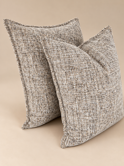 Marlow Textured Weave Scatter Cushion Cover Mocha & Natural - 60x60