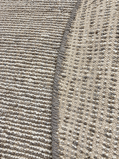 Natural Handwoven Wool Blend Round Rug - 200cm Diameter