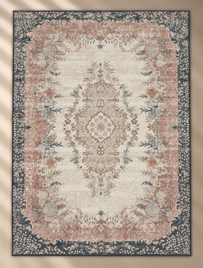 Antique Distressed Rug Maroon & Blue - 160x230