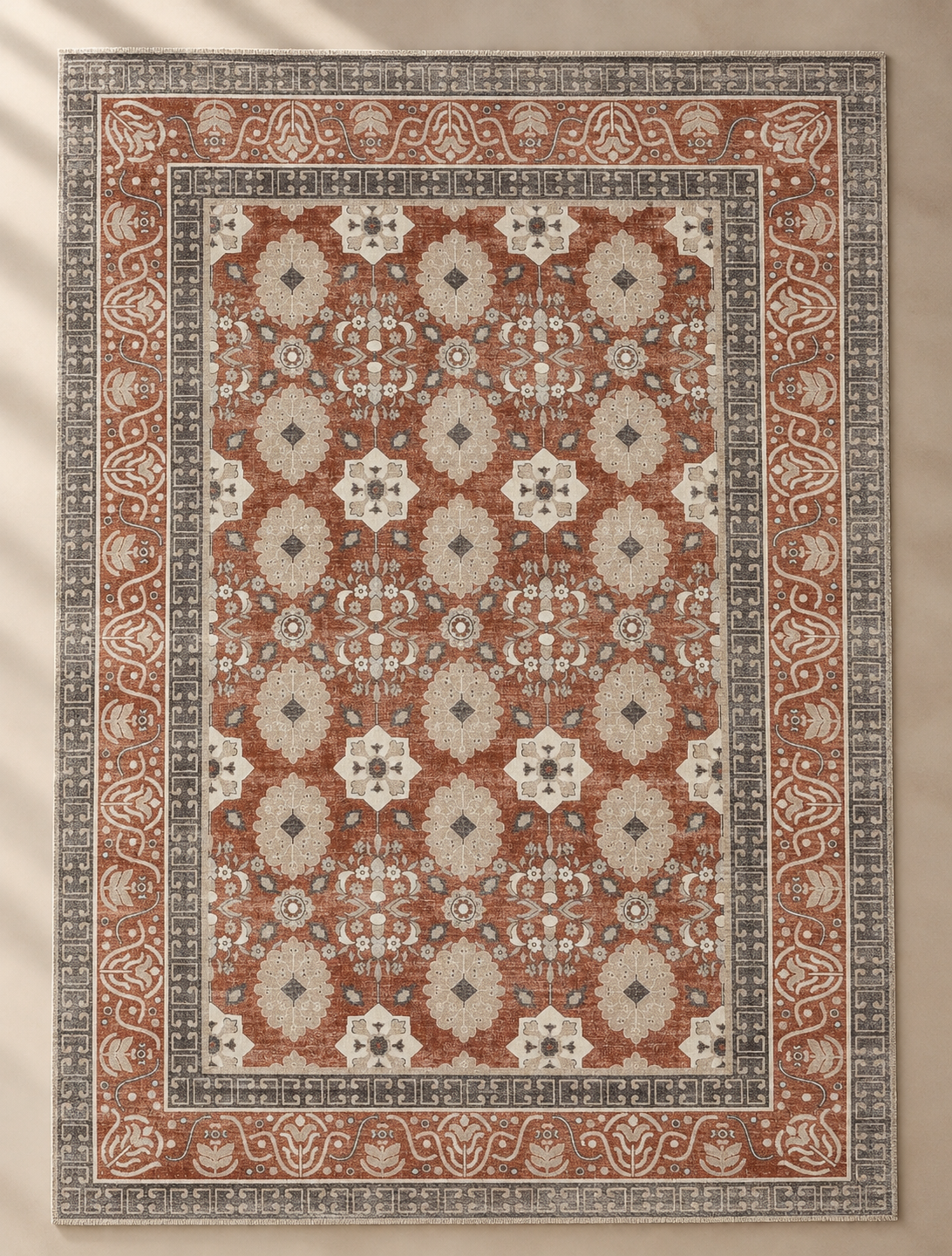 Antique Wool Blend Rug Dusty Pink - 160x230