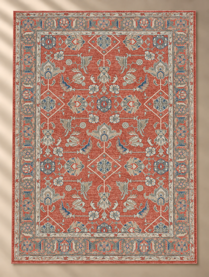 Antique Floral Rug Rust - 160x230