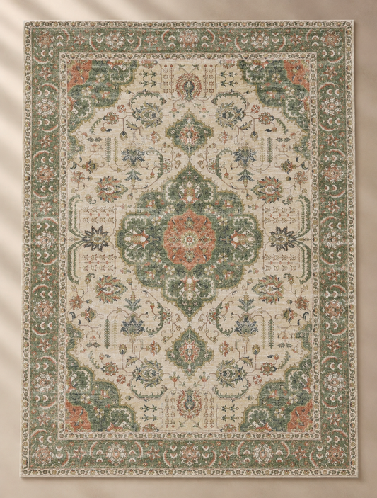 Floral Rug Sage - 160x230