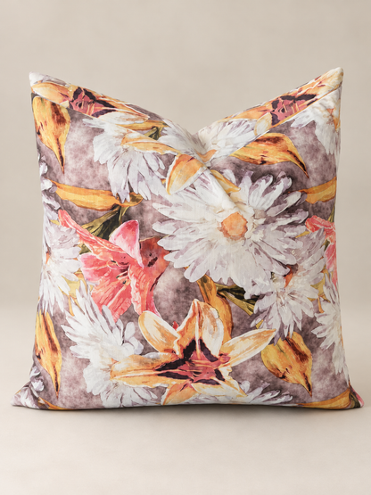 Watercolour Floral Scatter Cushion Cover - 60x60
