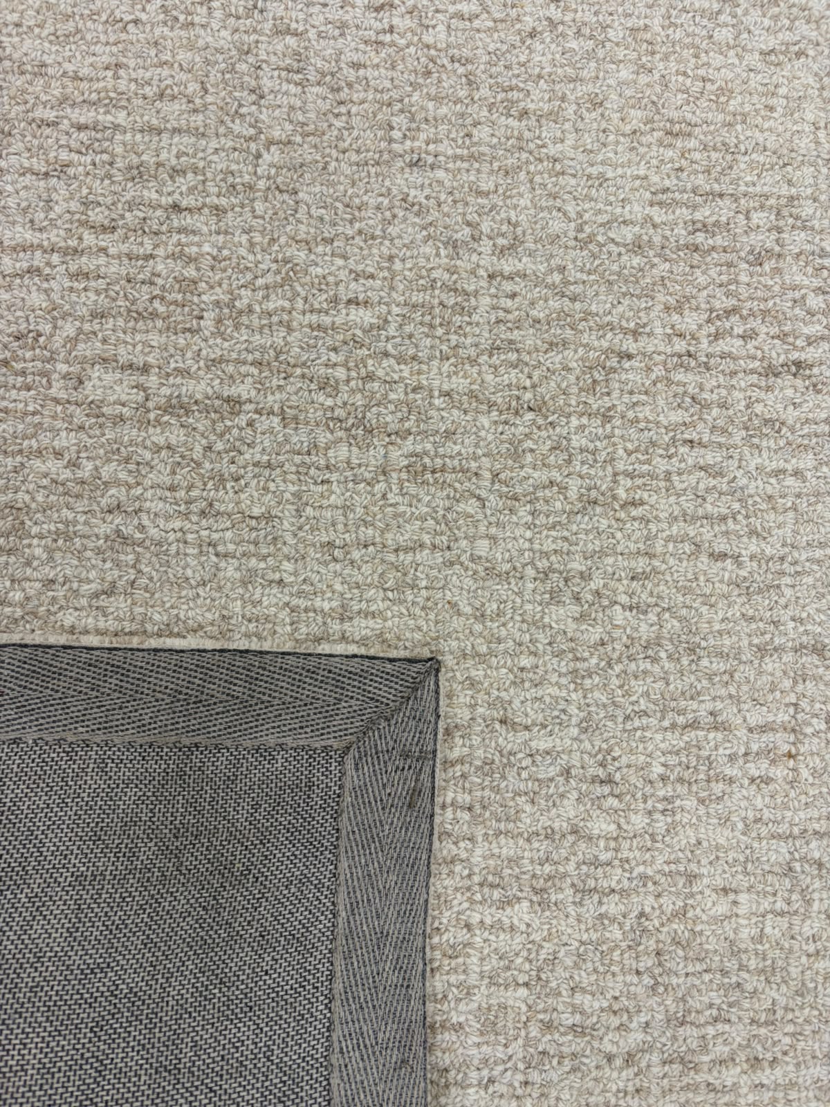 Wool & Cotton Blend Rug Natural - 300x400