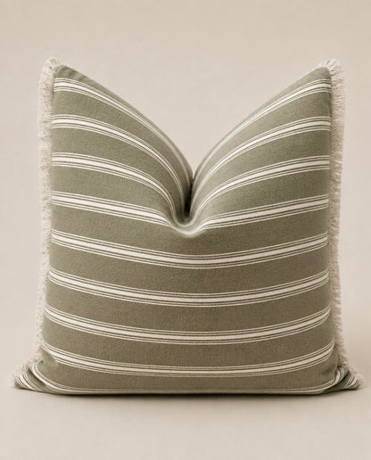 Sage Stripe Scatter Cushion Cover - 60x60