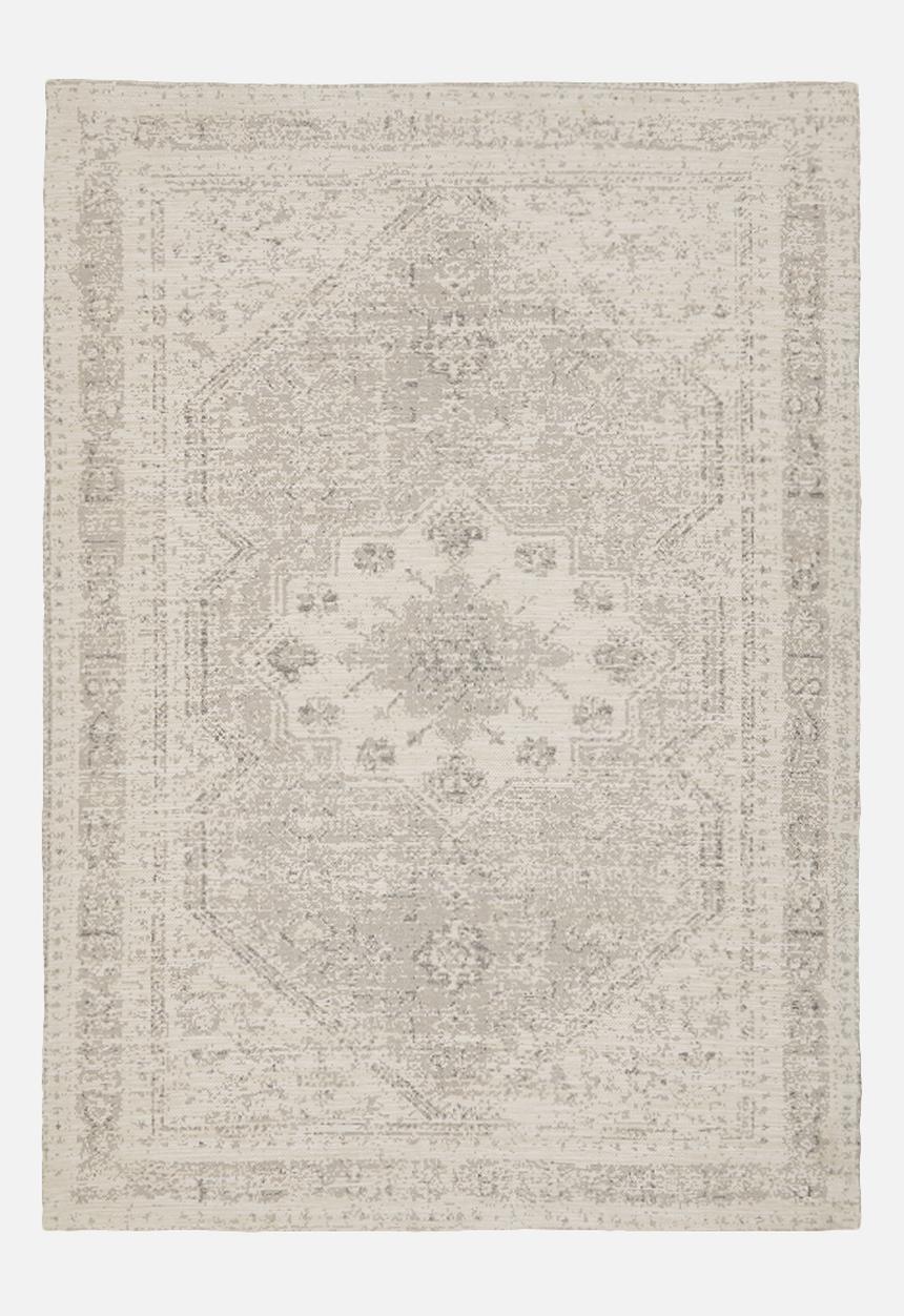 Cotton chenille plush antique rug - natural - 200 x 300