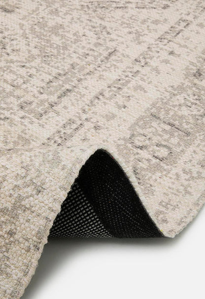 Cotton chenille plush antique rug - natural - 200 x 300