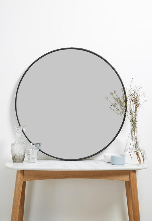 Iron round mirror - large 70cm dia