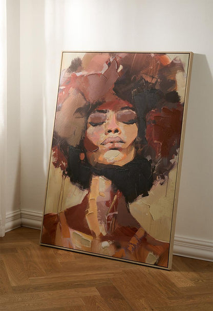 Wall Frame Canvas Brown