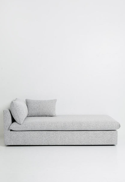 Lira Luxe Daybed Right - Salt & Pepper