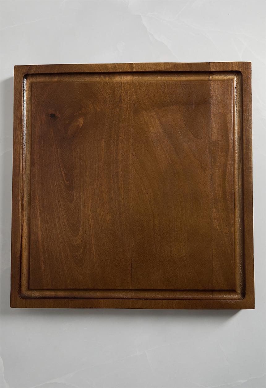 Square Wooden Chopping Board – Natural