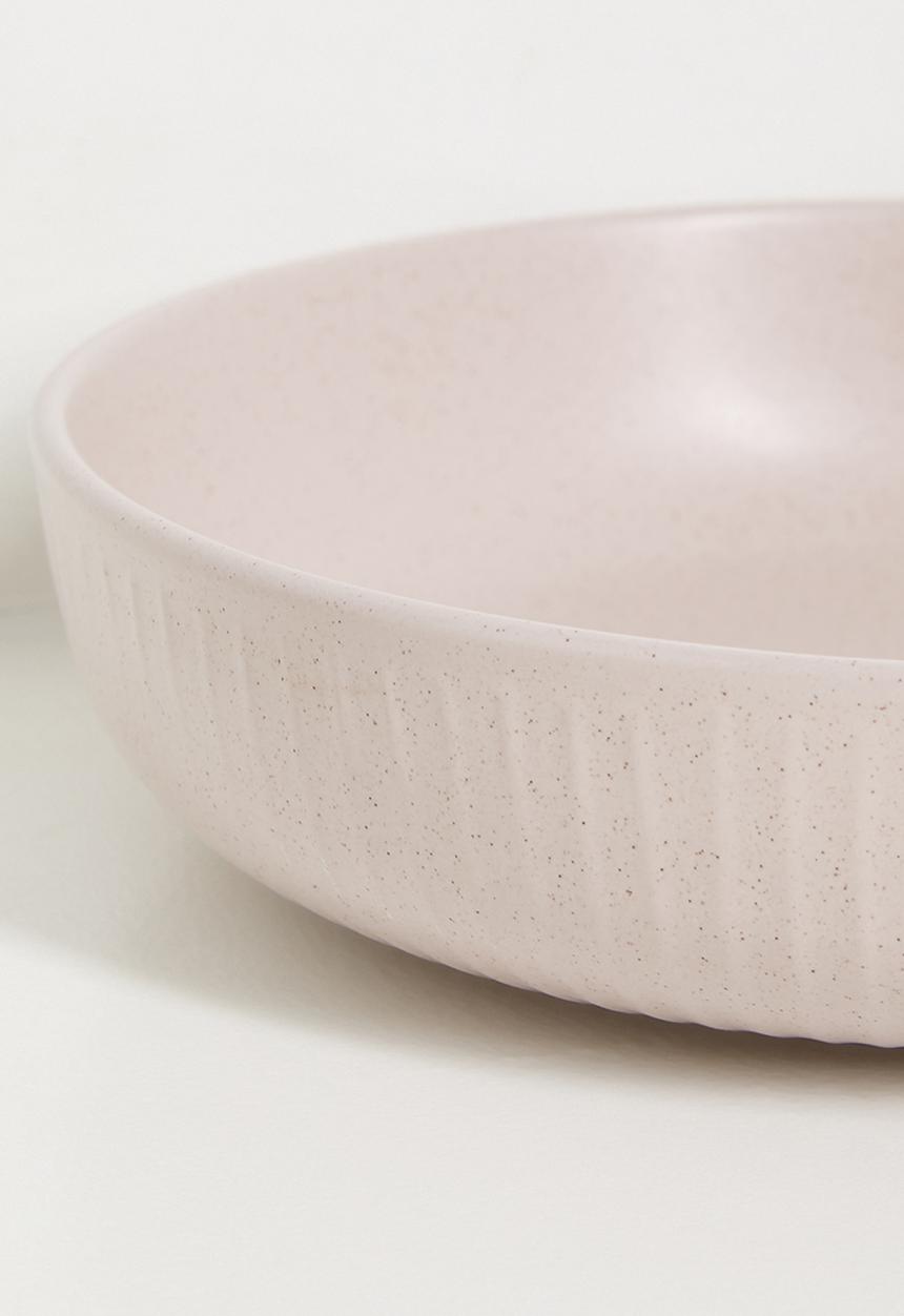 Embossed Pasta Bowl set of 4 – Pink
