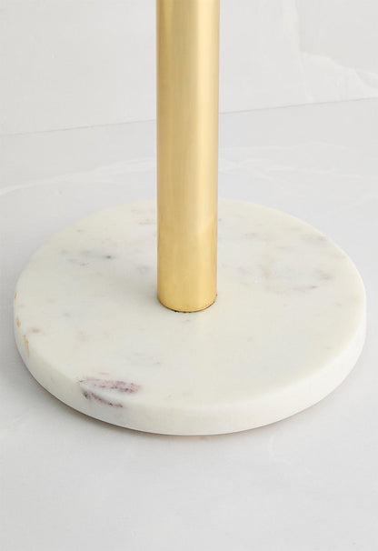 Marble Paper Towel Holder - White