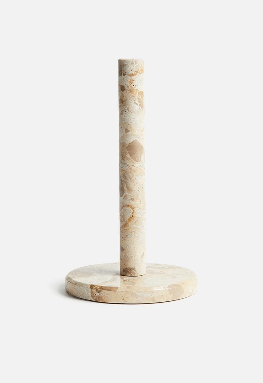 Marble paper towel holder - beige