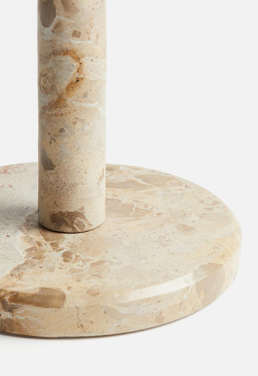 Marble paper towel holder - beige