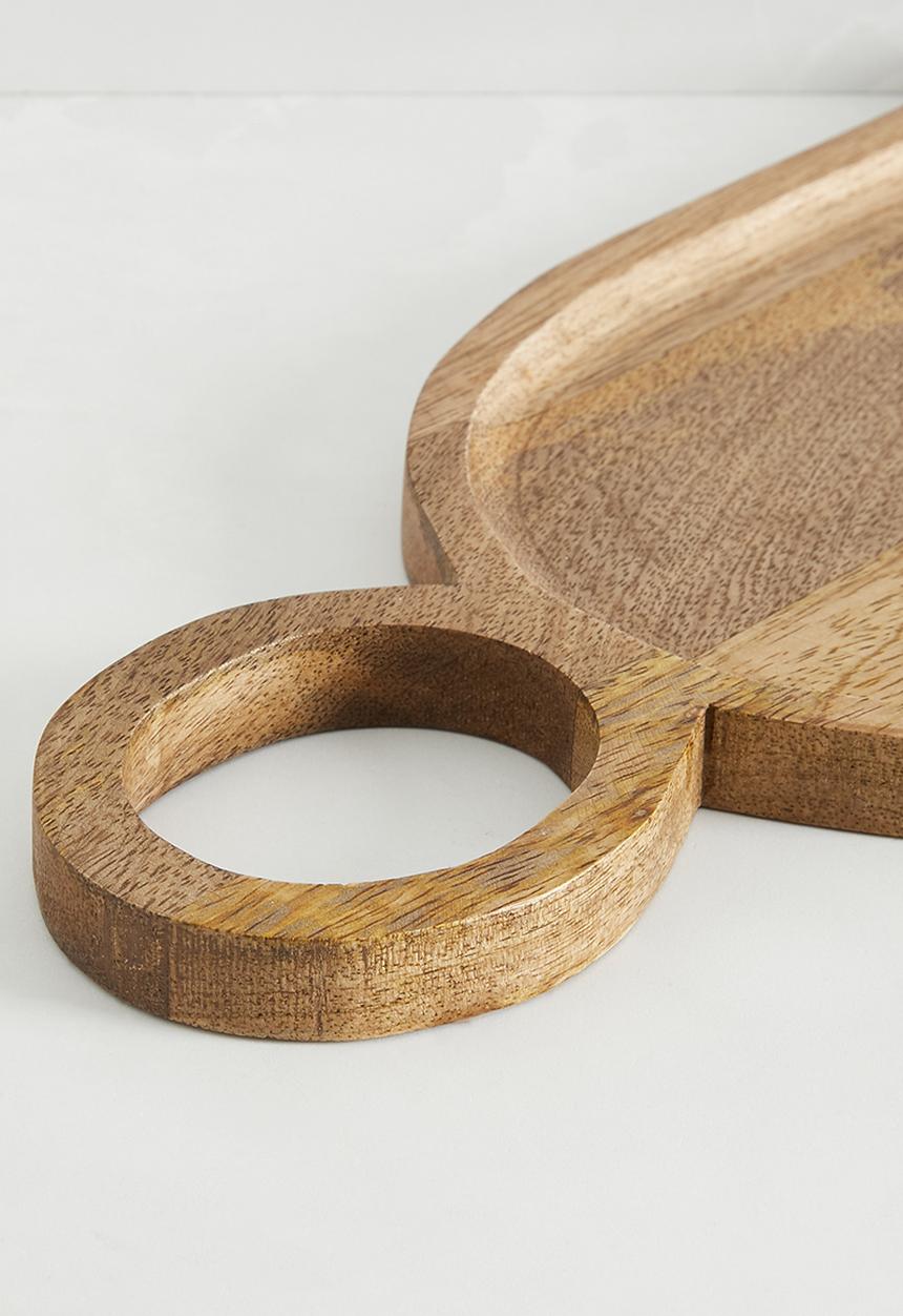Dome wooden platter - natural