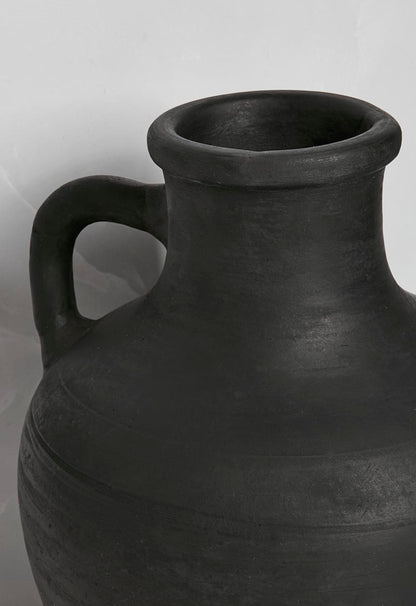 Terracotta Décor Jug - black