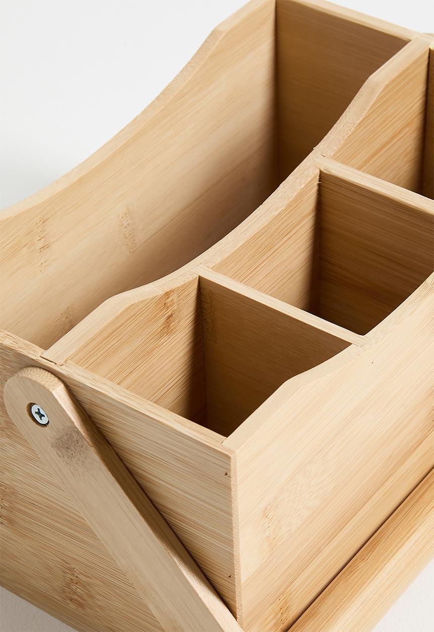 Bamboo cutlery holder - Natural