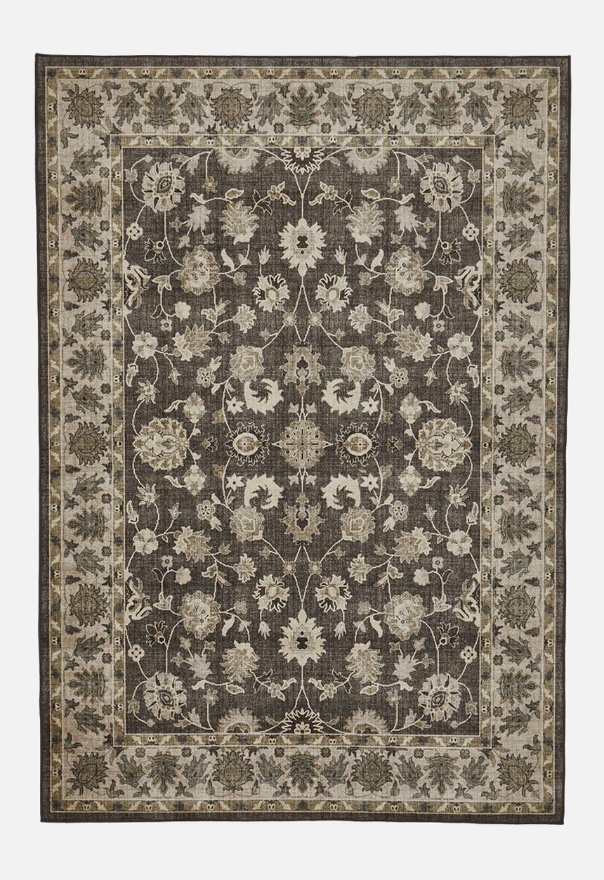 Brisbane Avira Floral Rug Taupe - 160 x 230