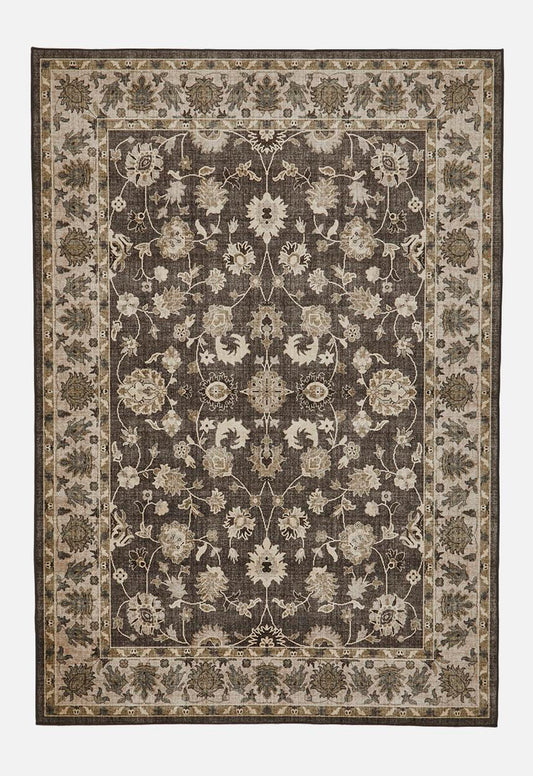 Brisbane Avira Floral Rug Taupe - 160 x 230