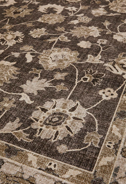 Brisbane Avira Floral Rug Taupe - 160 x 230