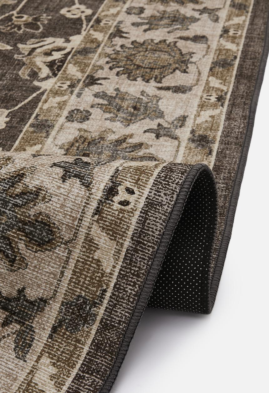Brisbane Avira Floral Rug Taupe - 160 x 230
