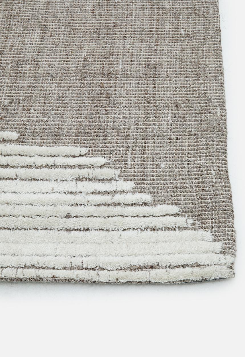 Geo Wool Tufted Rug Grey & Natural - 300 x 400