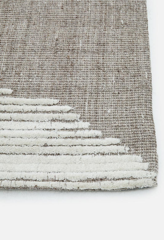 Geo Wool Tufted Rug Grey & Natural - 300 x 400