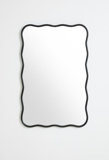 Iron Wavy Mirror - Black