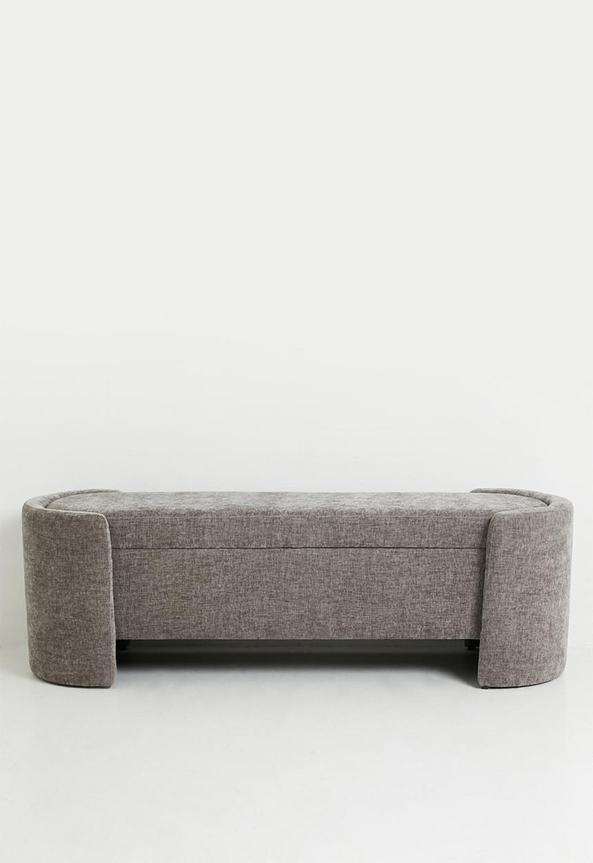 Cabo Storage Ottoman - Grey