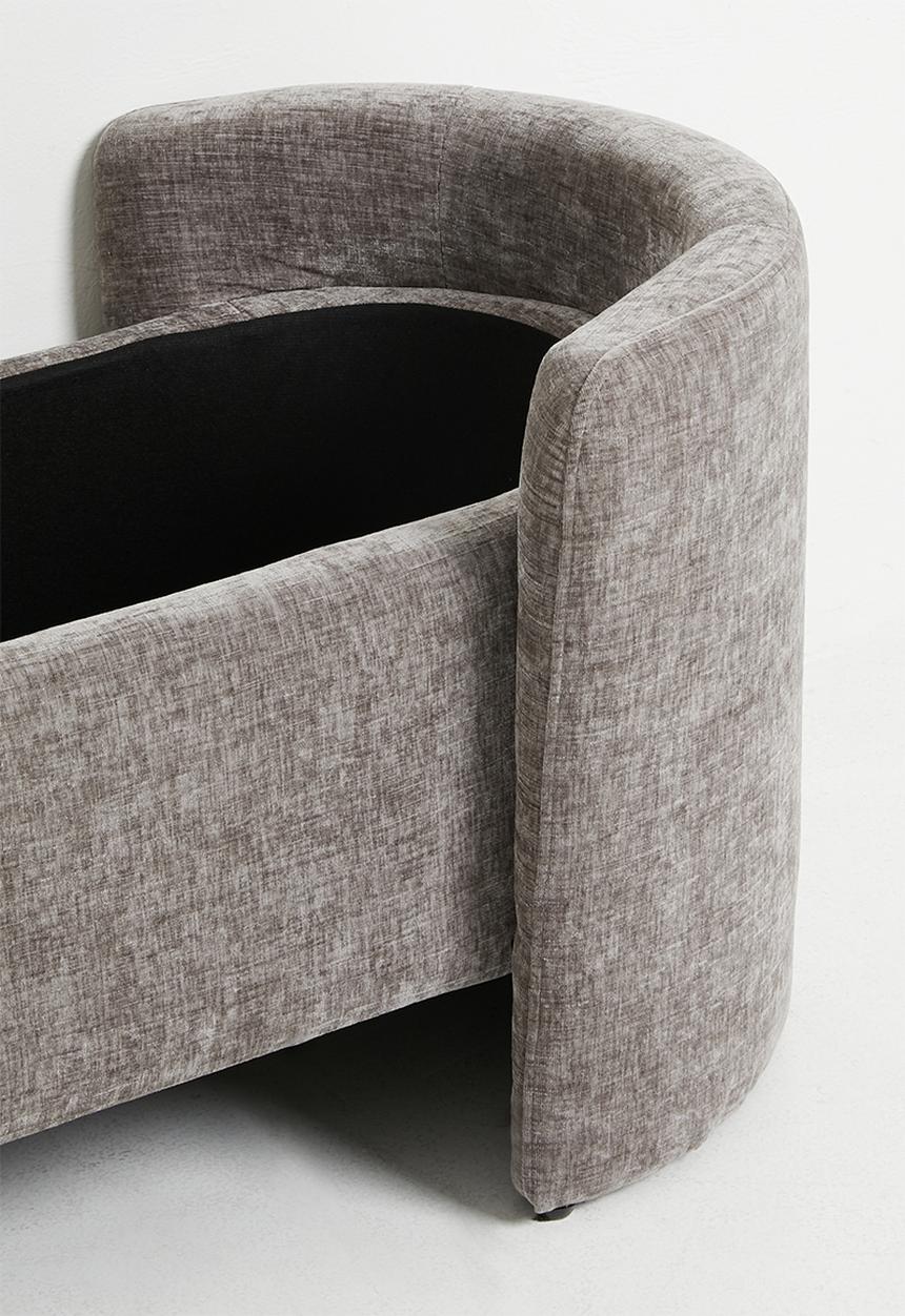 Cabo Storage Ottoman - Grey